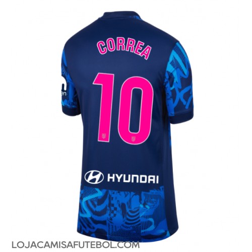 Camisa de Futebol Atletico Madrid Angel Correa #10 Equipamento Alternativo Mulheres 2024-25 Manga Curta